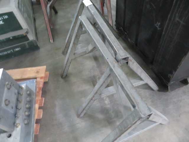 Steel saw horses, (4) LOT - MISCELLANEOUS