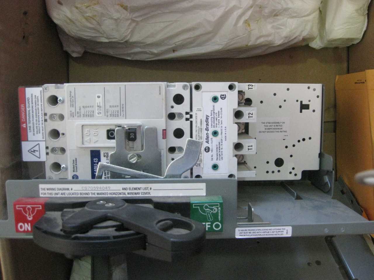 ALLEN BRADLEY30A MCC BUCKETS (QTY. 4 ) - MOTOR CONTROL CENTERS