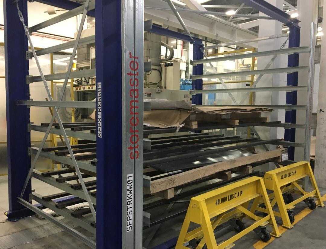 (2) Storemaster Shuttle Tower Sheetmetal Stacking Systems - MATERIAL HANDLING