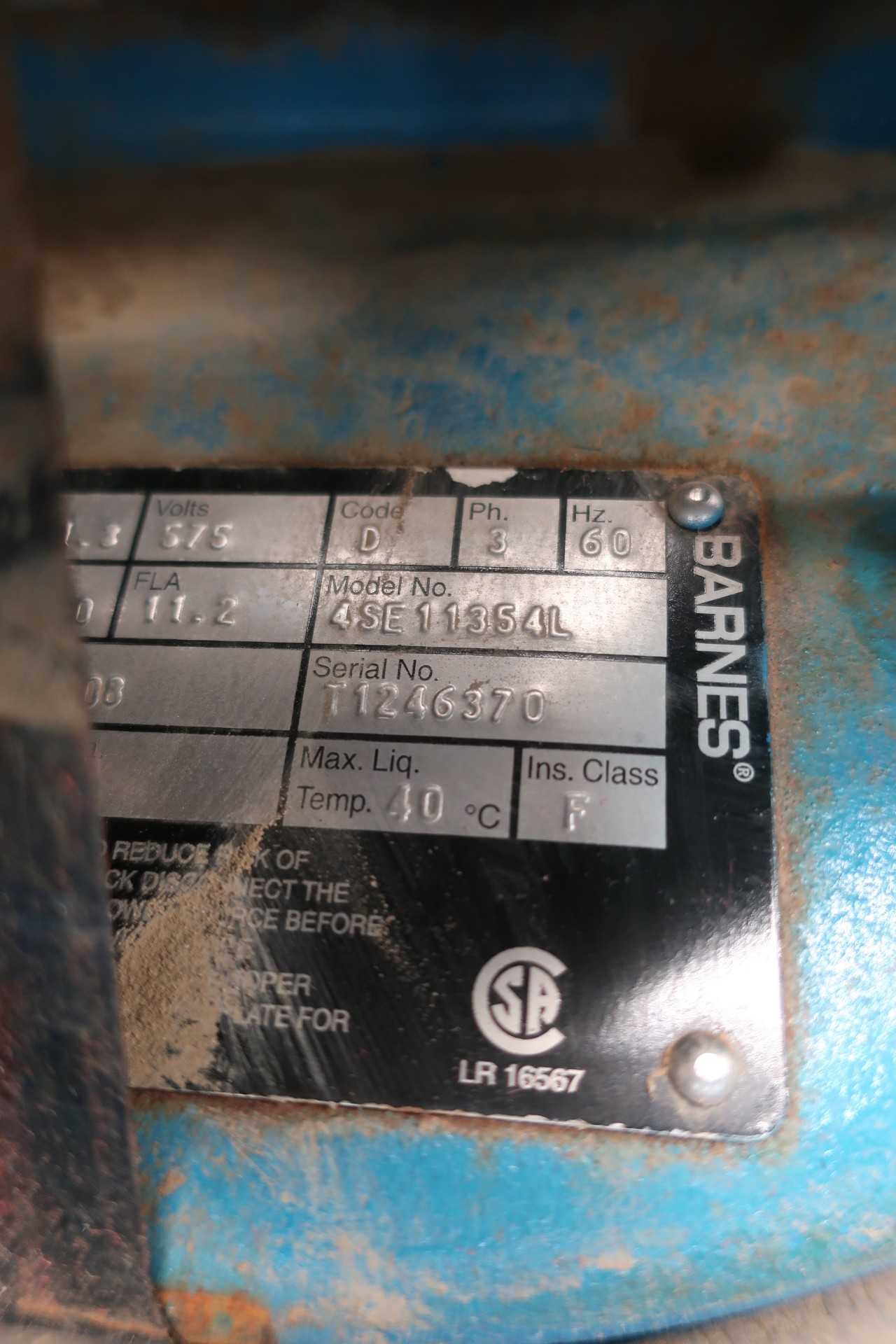 BARNES 4SE113654L 089308 11.3HP 575V-AC SUBMERSIBLE PUMP - SUBMERSIBLE PUMP