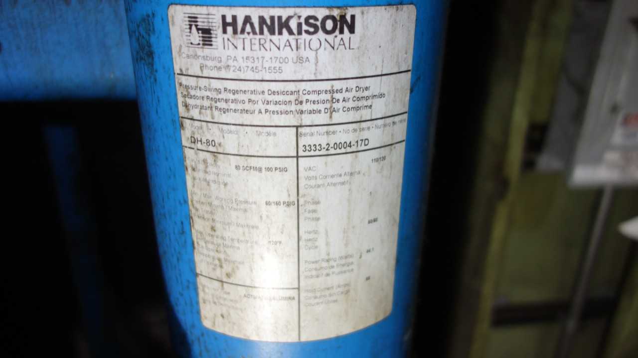 HANKISON DH-80 REGENERATIVE COMPRESSED AIR DRYER - AIR DRYERS