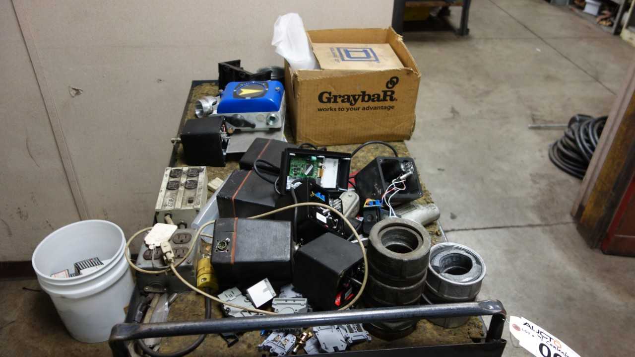 MOBILE CART W/ CONTENTS, ASSORTED MRO, ELECTRICAL - ELECTRICAL COMPONENTS