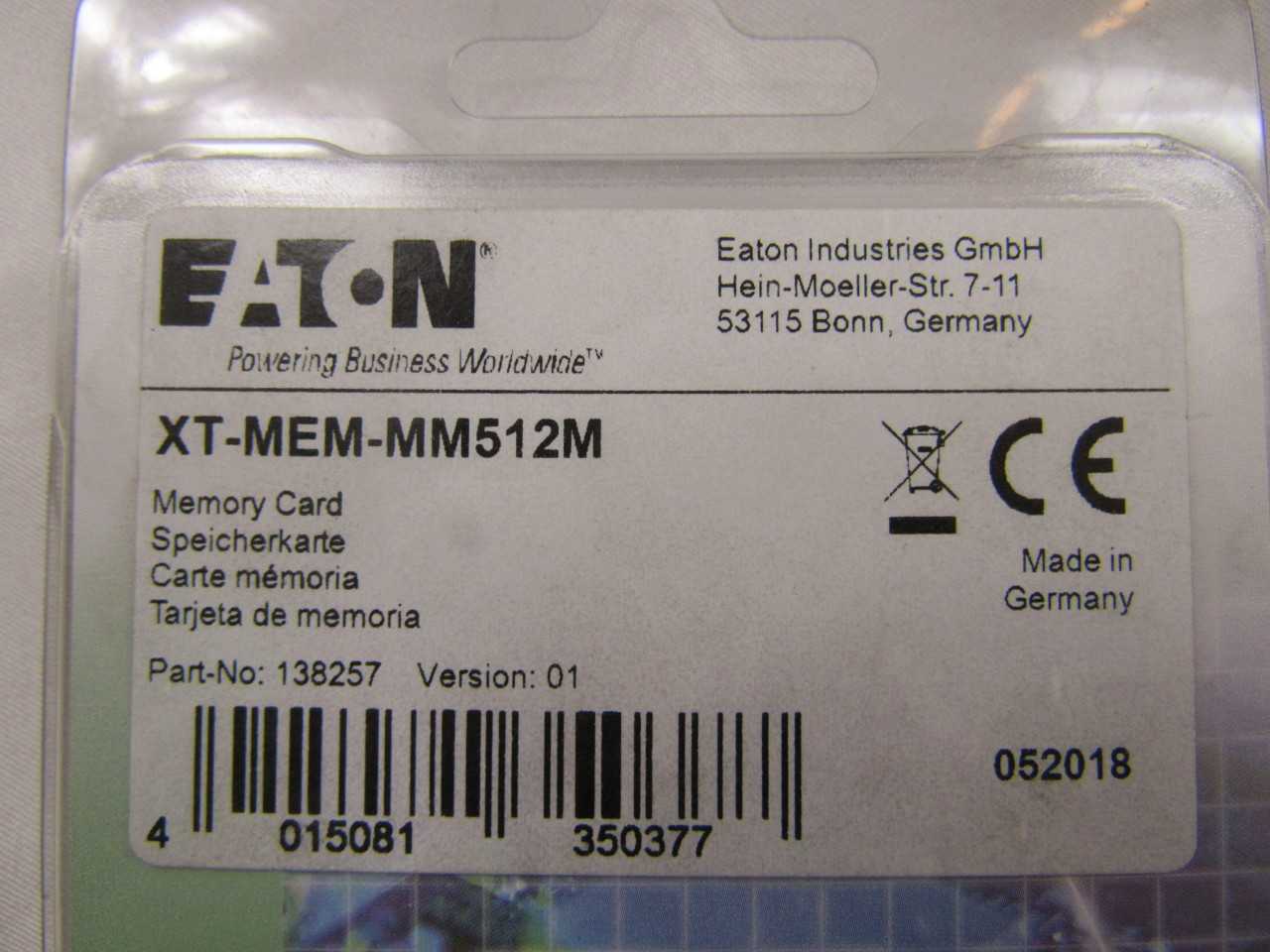 Quantity of 5x XT-MEM-MM512M PLC/Process Logic Controllers - AUTOMATION & CONTROLS Quantity of 5x XT-MEM-MM512M PLC/Process Logic Controllers - AUTOMATION & CONTROLS