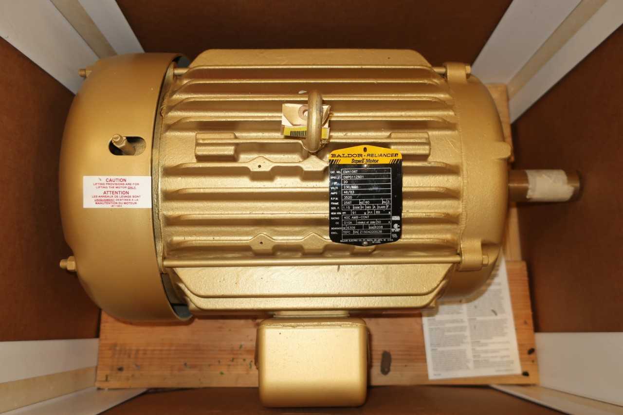 BALDOR EM4106T MOTOR 460V 20HP 3520RPM 3PH 256T 60HZ - ELECTRIC MOTORS
