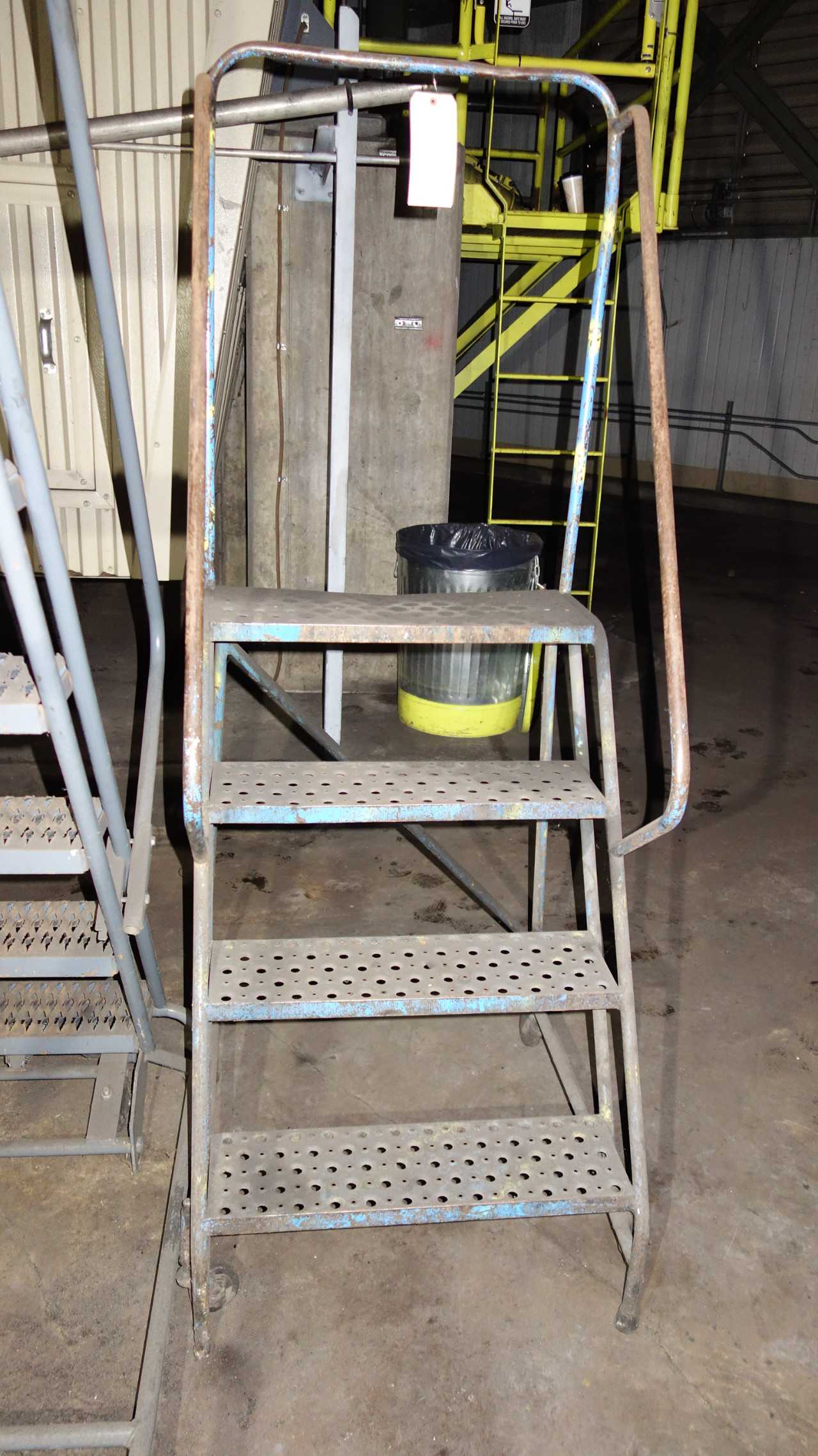 LOT OF 2 ROLLING STEP LADDERS - MATERIAL HANDLING
