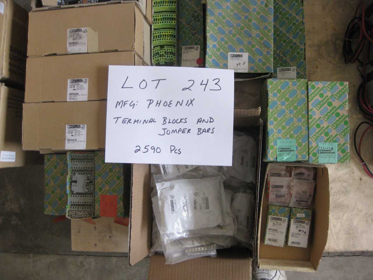 PHOENIX MIXED TERMINAL BLOCKS & JUMPER BAR ( QTY 2290 ) - ELECTRICAL COMPONENTS