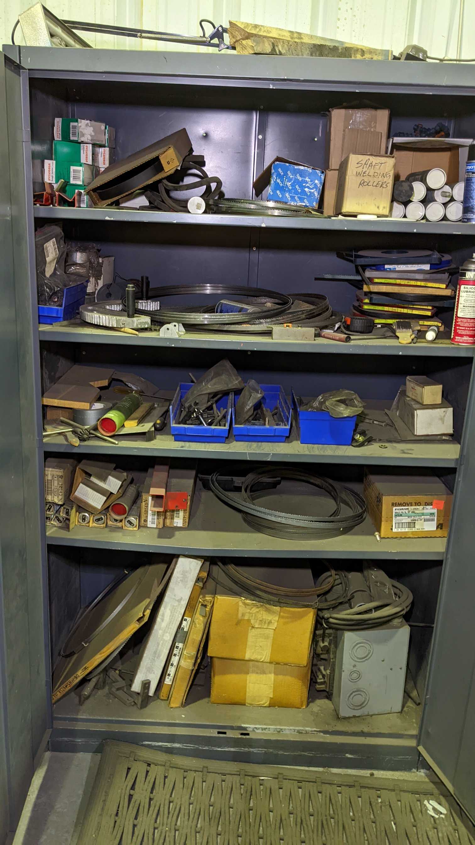CABINET AND CONTENTS - INDUSTRIAL PARTS