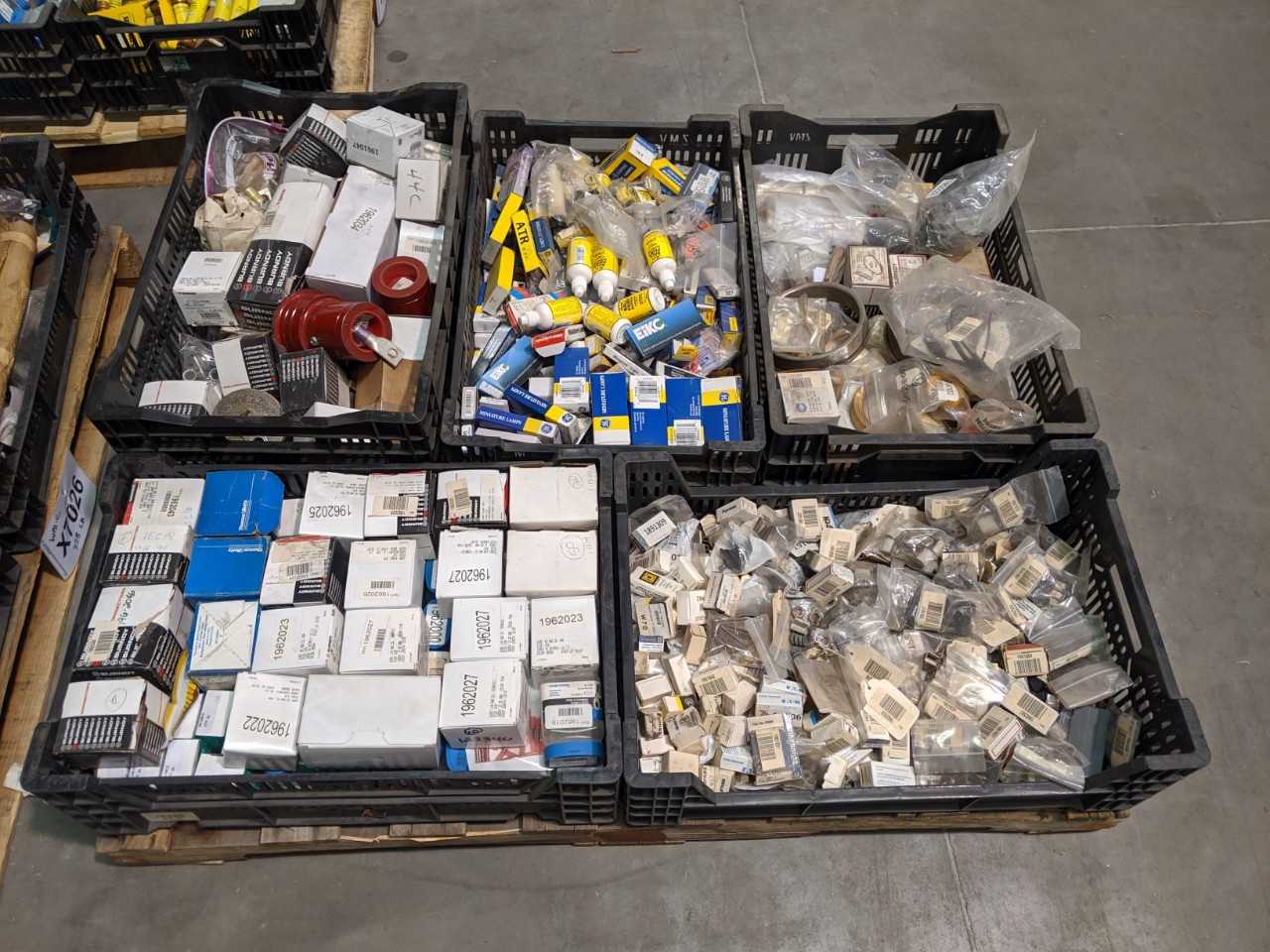 17 PALLETS OF ASSORTED BEARINGS, GEAR REDUCERS, TOOLS, ELECTRICAL PARTS, FASTENERS - GEAR REDUCERS