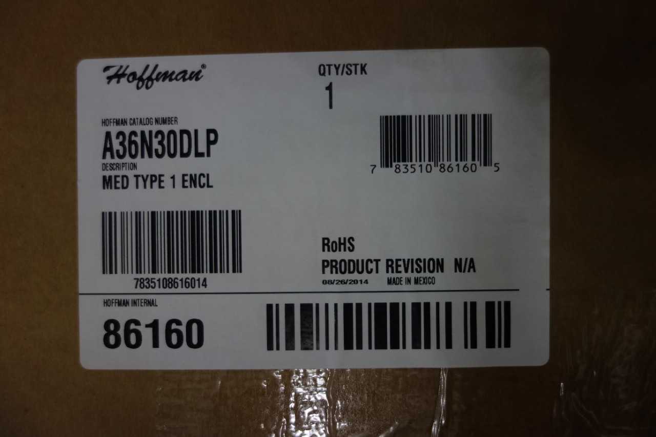 LOT OF 2 HOFFMAN A36N30DLP 13IN 36IN STEEL 30IN ENCLOSURES - INDUSTRIAL PARTS