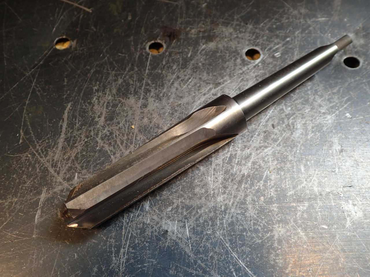 300003-5 3/4" Straight Fluted Reamer 2-1/4" Long Flutes Morse Taper #1 Shank 1MT - HOLEMAKING TOOLS