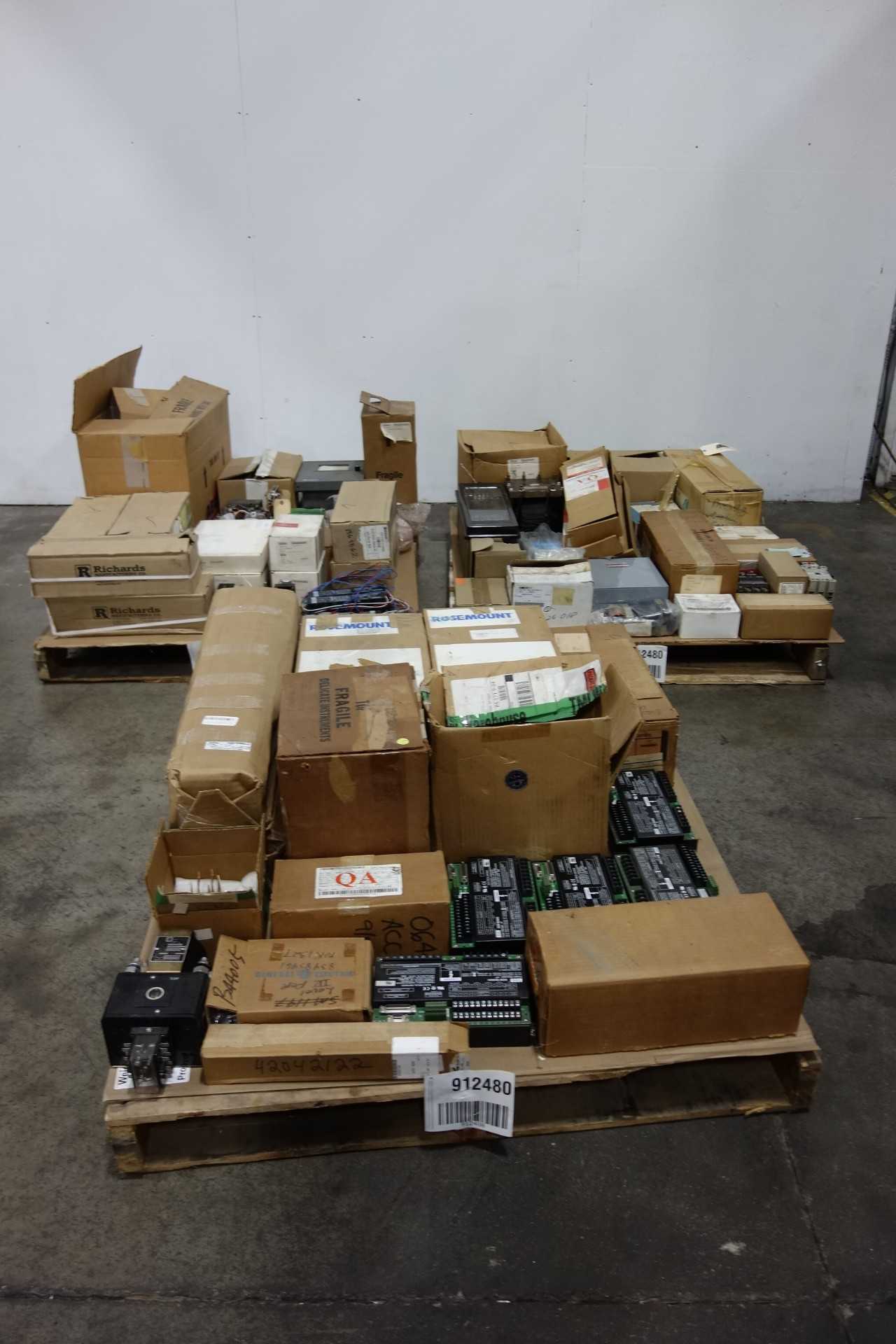 3 PALLETS OF ASSORTED ELECTRICAL - ELECTRICAL COMPONENTS