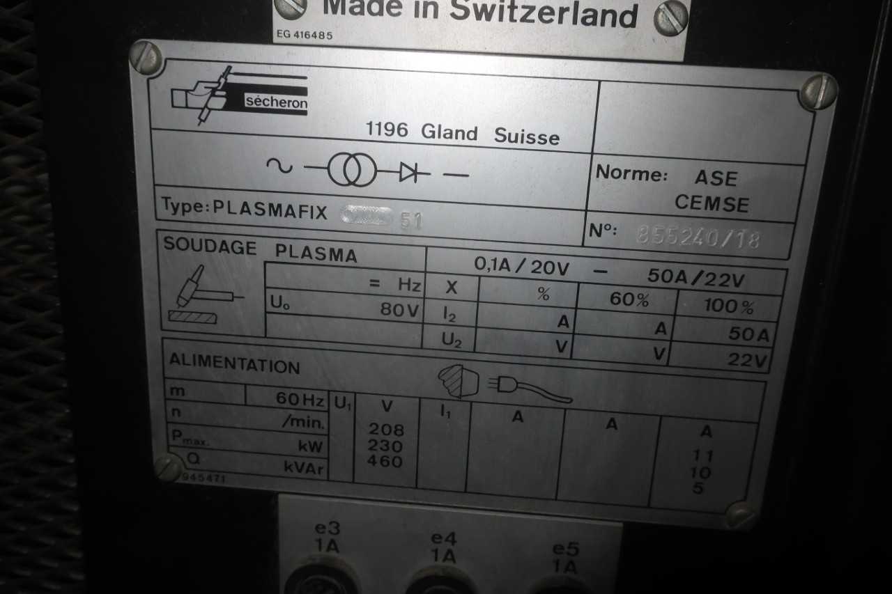 LOT OF SECHERON/MERRICK 1196 GLAND SUISSE PLASMAFIX 51 WELDERS - WELDING EQUIPMENT