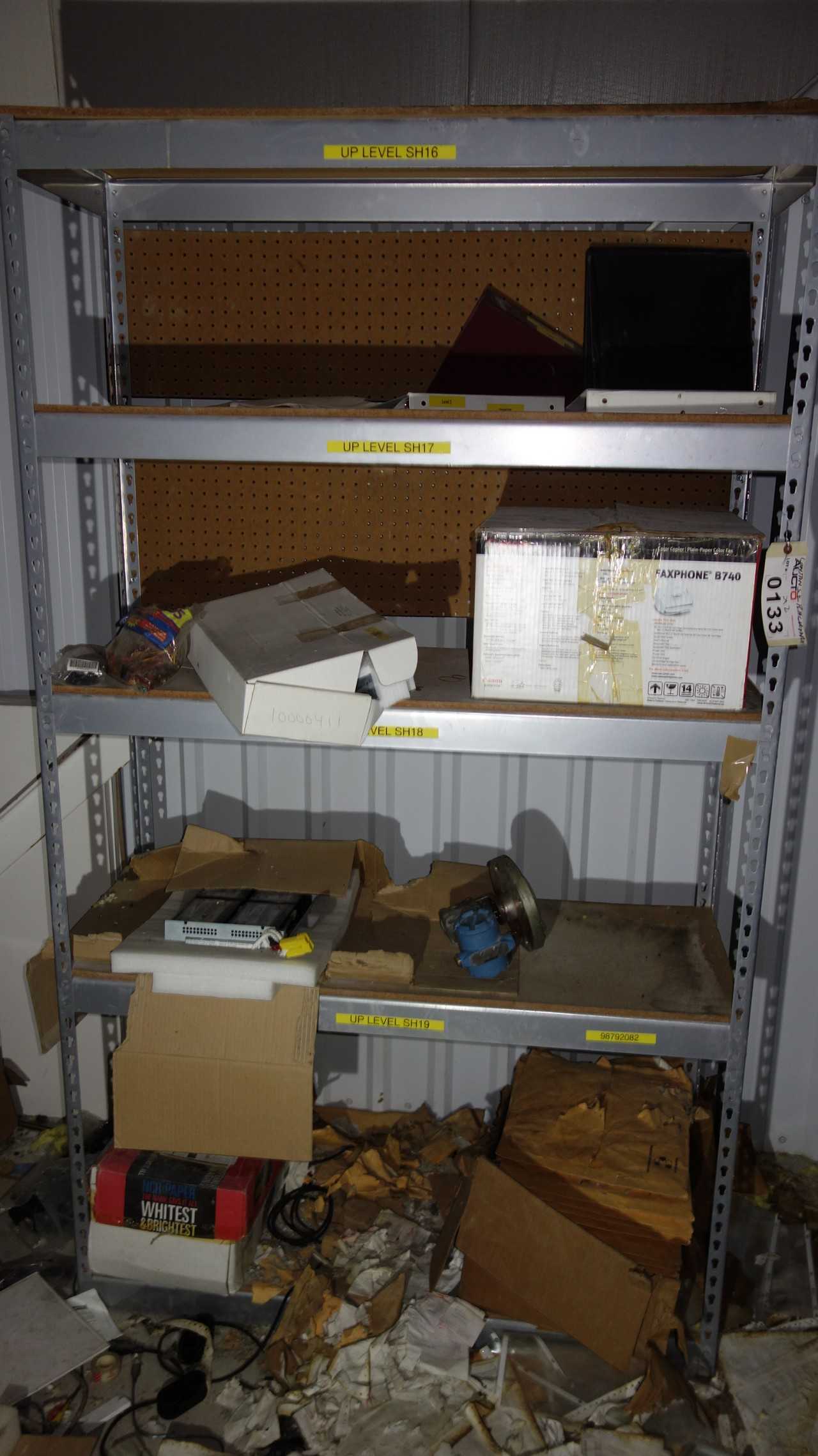 2 SECTIONS OF STEEL RACKING W/ CONTENTS, SAFETY - PALLET RACKING