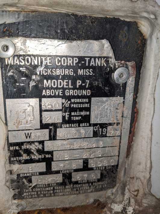 PRAXAIR 5341395 300PSI 90IN FILL TANK Refrigerated CO2 - PROCESS EQUIPMENT