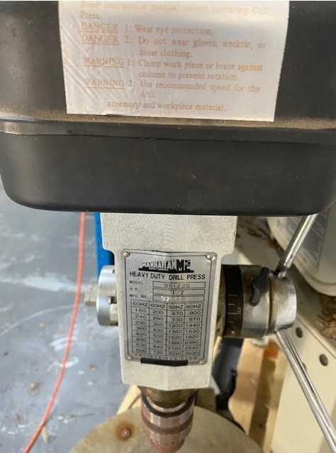 Manhattan Model #951220 1/2 HP Heavy Duty Drill Press - UPRIGHT DRILL PRESSES