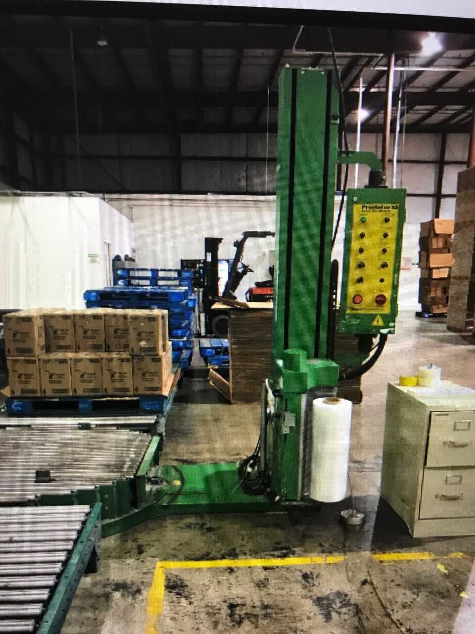 2 Semi Automatic Stretch Wrappers with Roller turntables - PACKAGING