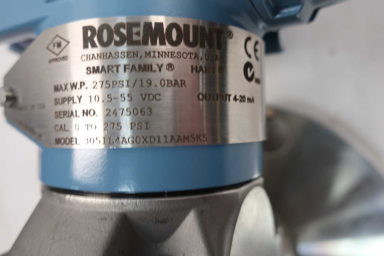 ROSEMOUNT 3051L4AG0XD11AAM5K5 GAGE PRESSURE TRANSMITTER - INSTRUMENTATION