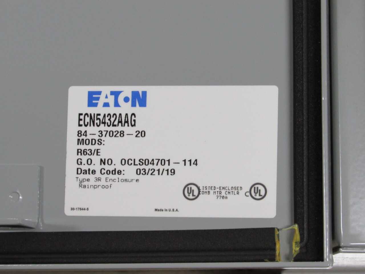 Eaton ECN Enclosure - ELECTRICAL COMPONENTS