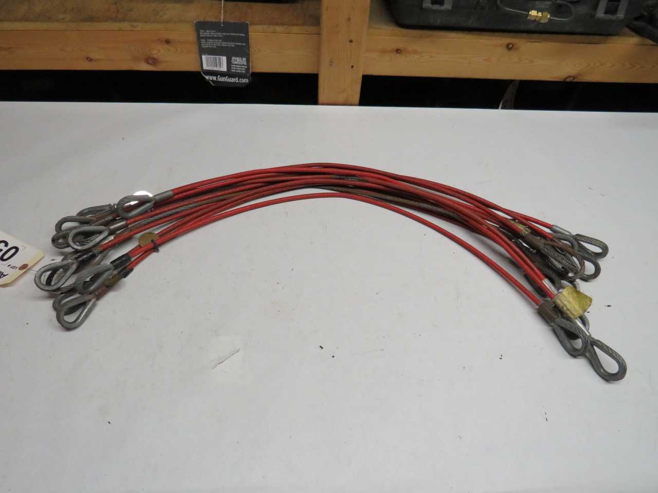 LOT OF 12 ASSORTED 3' CABLE SLINGS - LIFTING EQUIPMENT