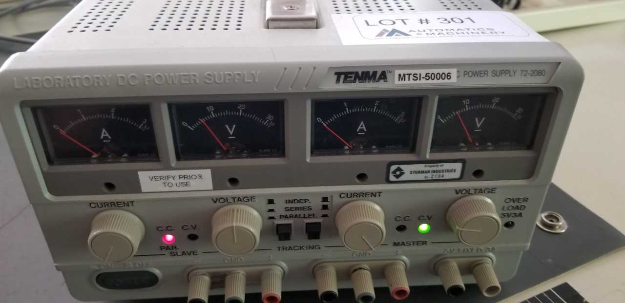 Tenma 72-2080 Power Supply - METAL INSPECTION EQUIPMENT Tenma 72-2080 Power Supply - METAL INSPECTION EQUIPMENT