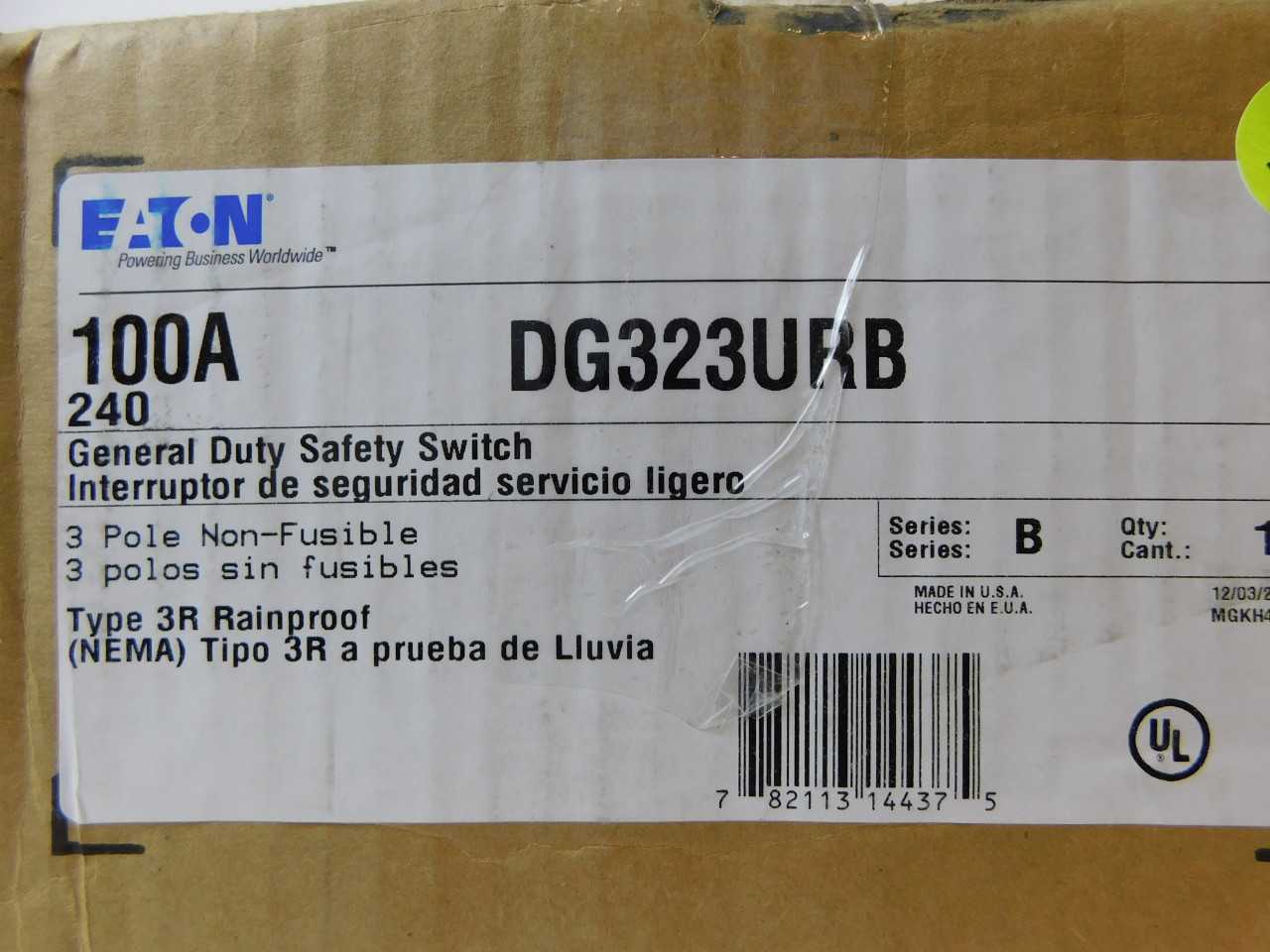 Quantity of 1x DG323URB Switches - ELECTRICAL COMPONENTS Quantity of 1x DG323URB Switches - ELECTRICAL COMPONENTS