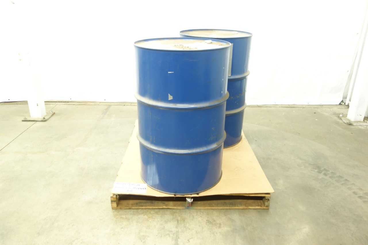 LOT OF 2 55 GALLON DRUMS OF CASTROL OPTIGEAR SYNTHETIC A320 OIL - ELECTRIC POWER TOOLS