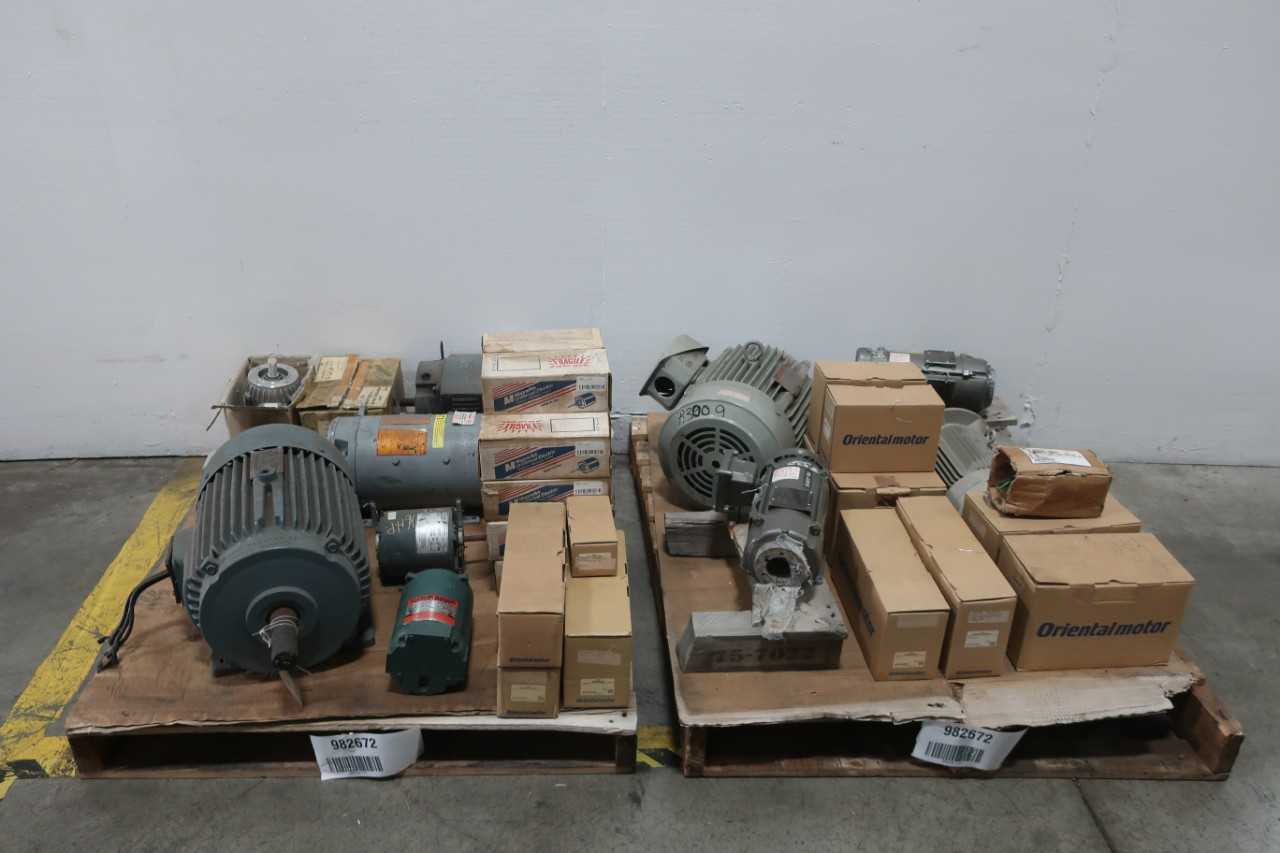 2 PALLETS OF ASSORTED ELECTRIC MOTORS AND PARTS - ELECTRIC MOTORS