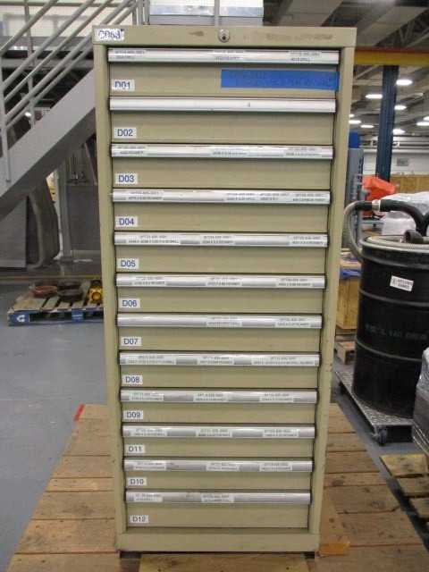 12 Drawer Lista Cabinet with Reamer Tooling (2536189) Ridley Park - TOOLING FOR DRILLING MACHINES