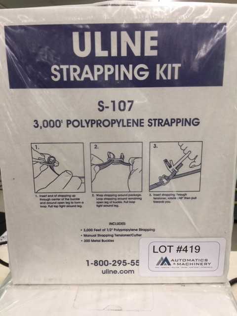 Uline 3,000 Ft. Polypropylene Strapping Kit - MISCELLANEOUS Uline 3,000 Ft. Polypropylene Strapping Kit - MISCELLANEOUS