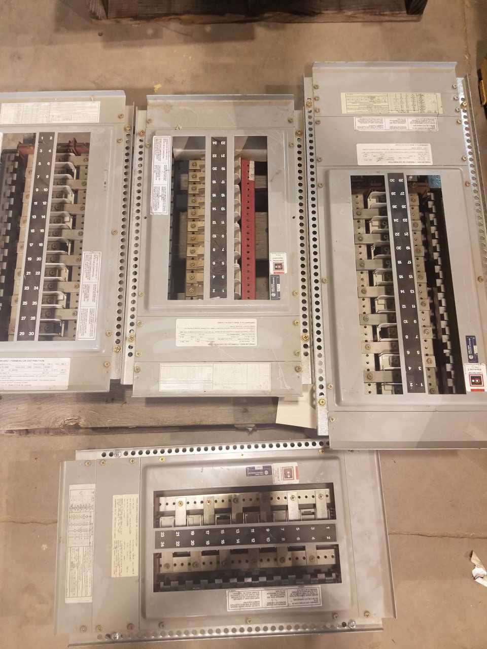 ASSORTMENT OF PANELBOARDS (QTY - 4) - PANELBOARDS