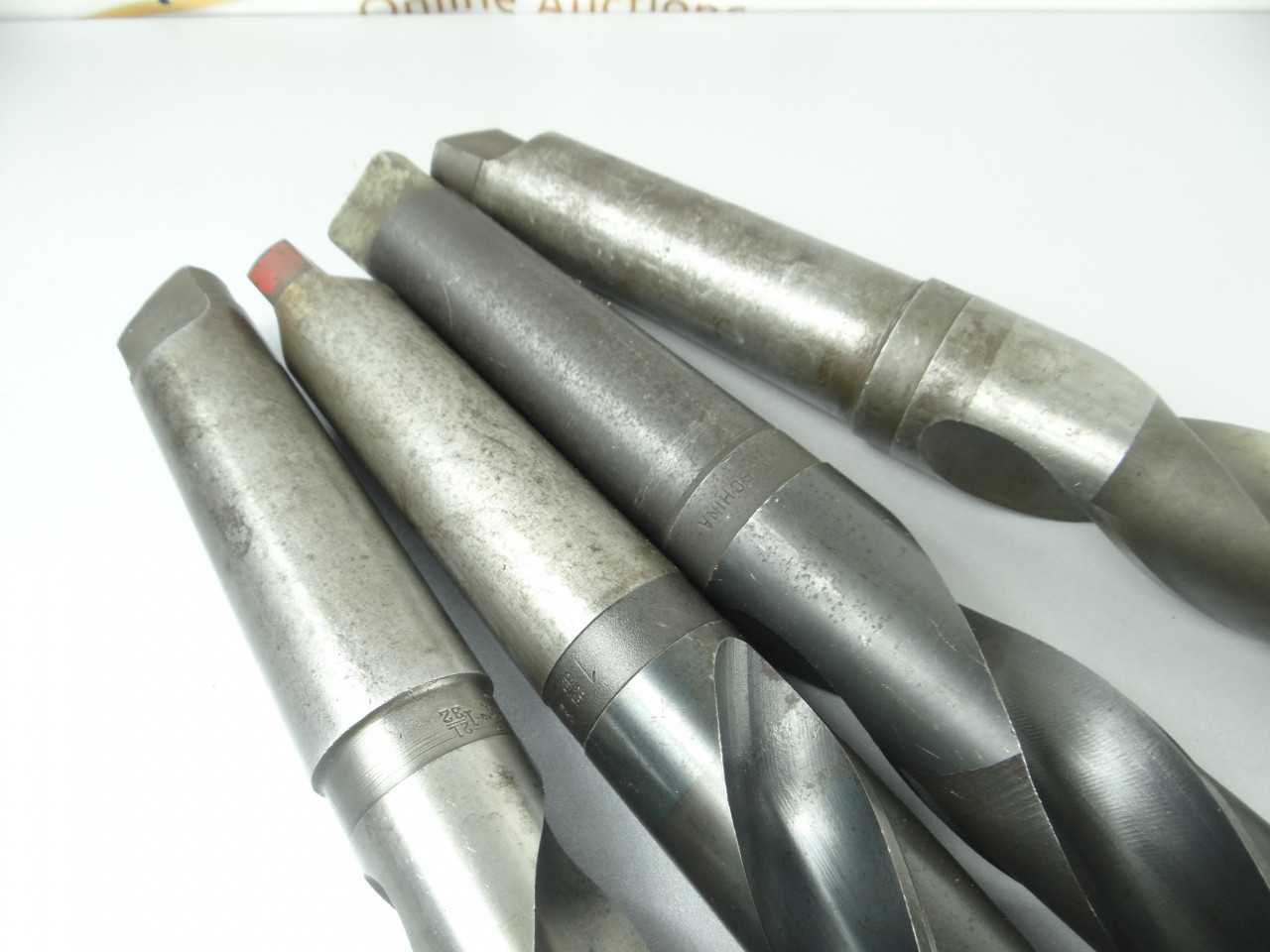 Lot of 4 HSS 5MT Extra Length Taper Shank Drills - MACHINING EQUIPMENT PARTS