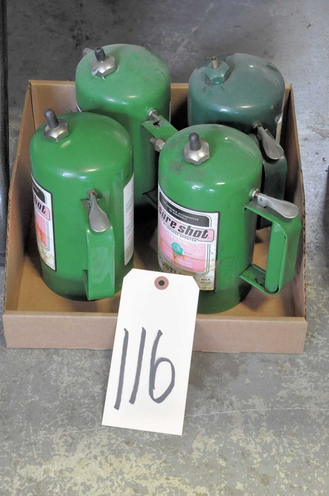 Lot-(4) Sure Shot Dispensers in (1) Box on Floor Under (1) Table - ELECTRIC POWER TOOLS