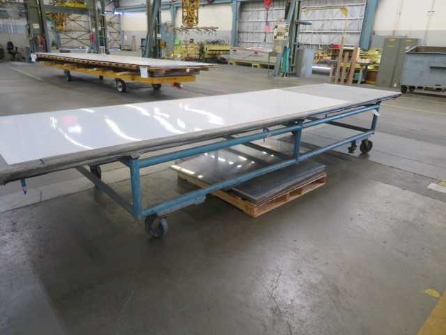 Aluminum Table on Wheels, 5' X 25', Approx. - MATERIAL HANDLING