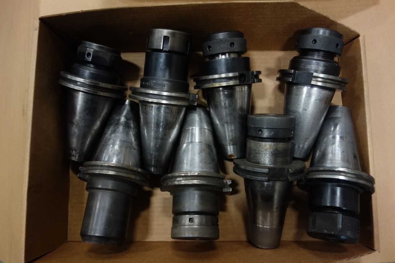 LOT OF ASSORTED CAT50 TOOL HOLDERS - NIKKEN, PARLEC - MACHINING ACCESSORIES & TOOLING