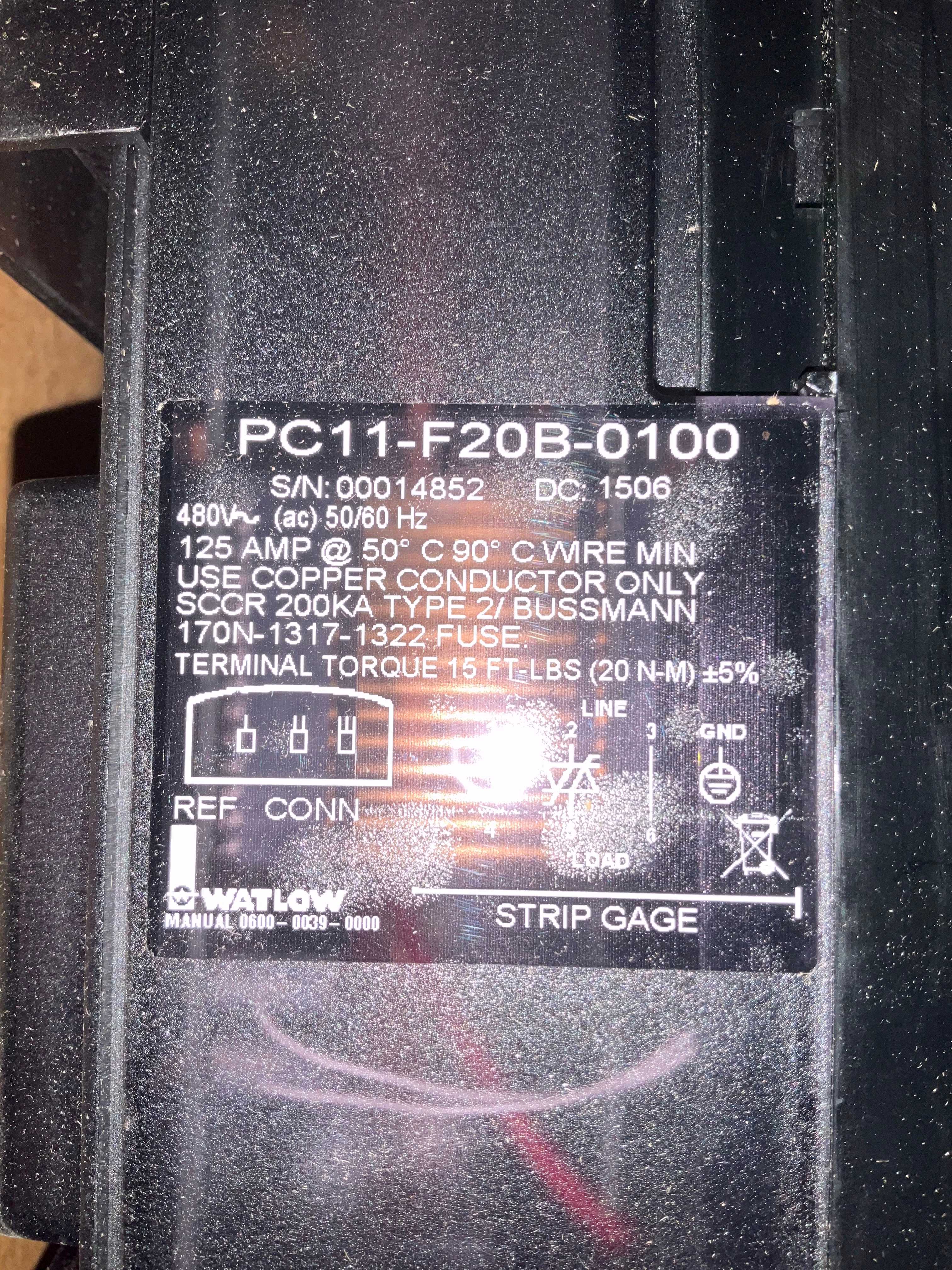 WATLOW PC11-F20B-0100 SOLID STATE POWER CONTROLLER MODULE - CONTROLLER MODULES