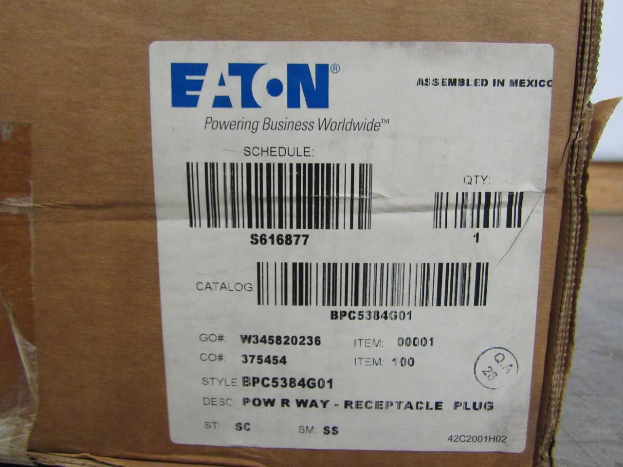 Lot of Quantity 1x BPC5384G01 Receptacle Bus Plug - VALVES