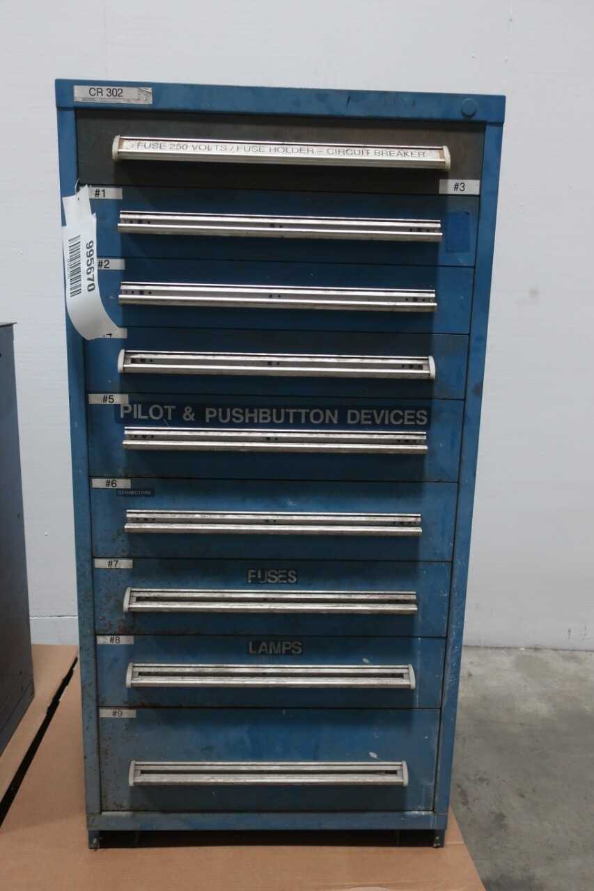 LOT OF 2 STANLEY VIDMAR TOOL CABINETS - TOOL STORAGE