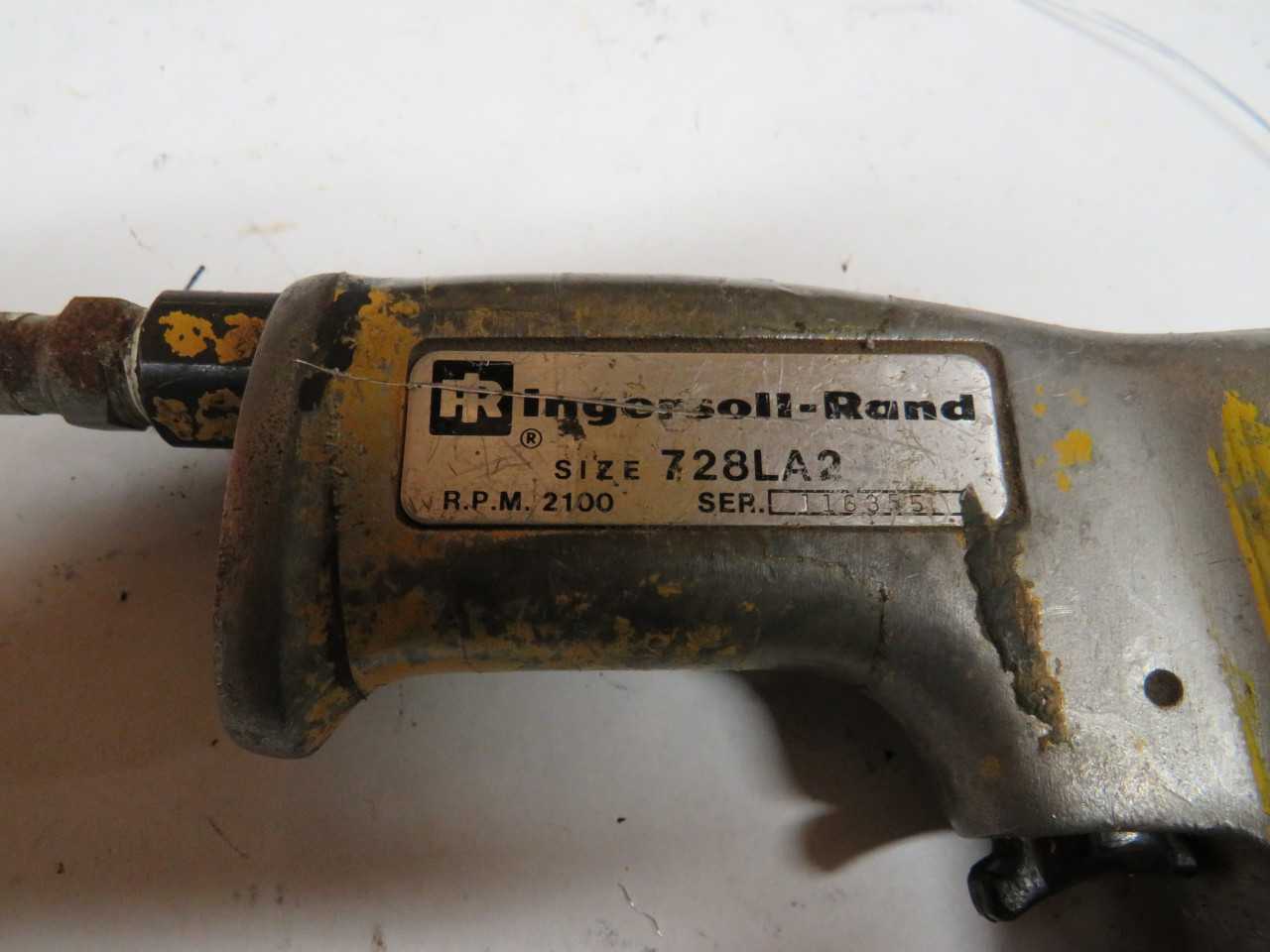 INGERSOLL-RAND 728LA2 2100 RPM PNEUMATIC PISTOL GRIP AIR GUN - PNEUMATIC POWER TOOL