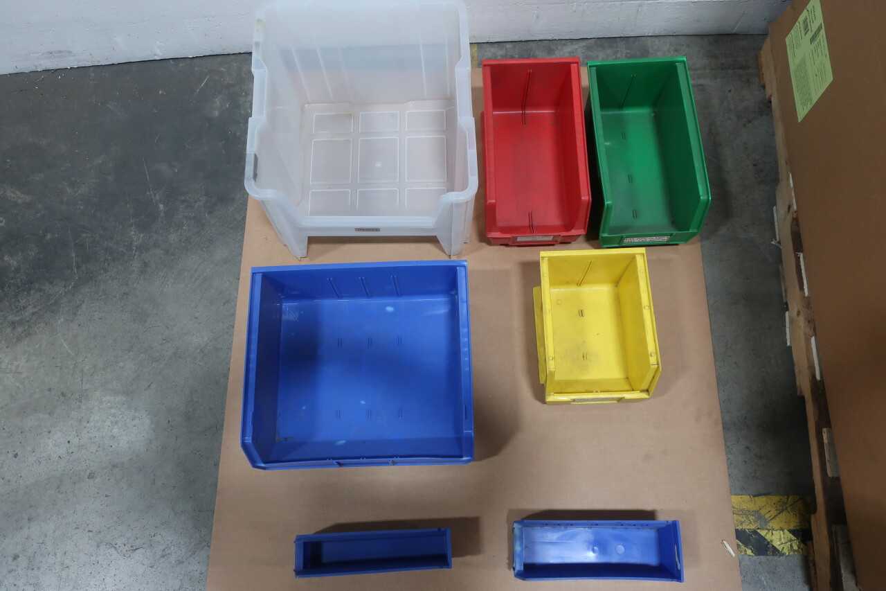 LOT OF ASSORTED TOOL STORAGE BINS - TOOL STORAGE