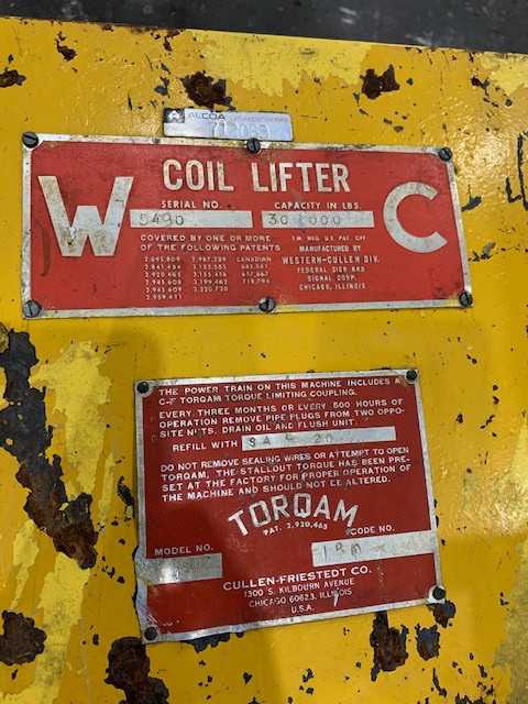 30,000lbs Cullen-Friestedt Coil Grab - COIL HANDLING MACHINE