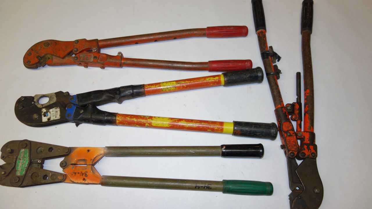 LOT OF 4 ASSORTED CRIMPING TOOLS - ELECTRIC POWER TOOLS