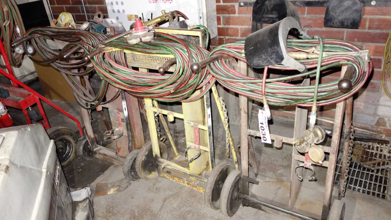 LOT OF 3 ASSORTED WELDING TANK CARTS - WELDING EQUIPMENT