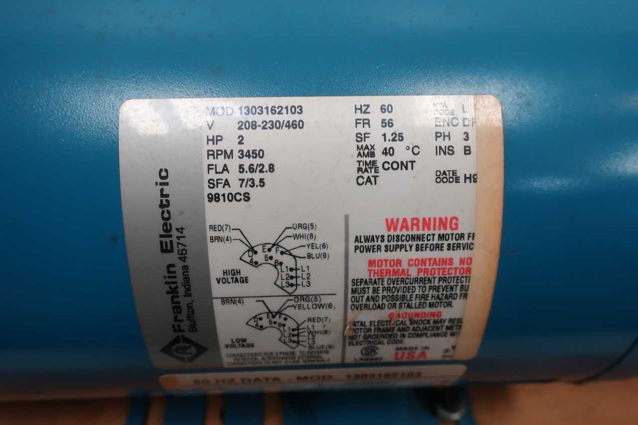 BURKS 320CS7M-AB TURBINE 1IN 2HP 208-230/460V-AC OTHER PUMP - ELECTRIC MOTORS