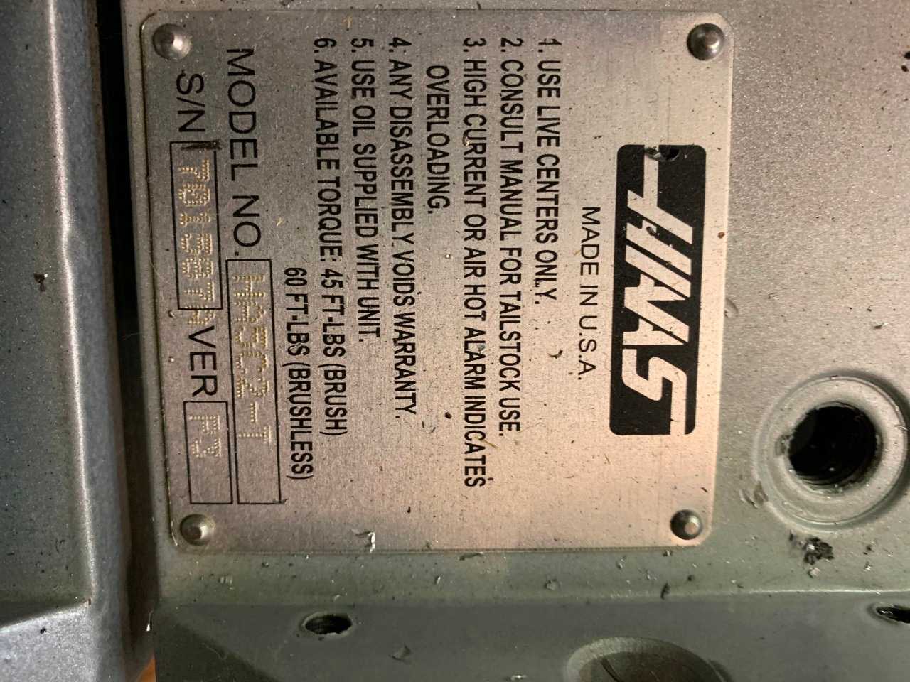 Haas HA5C-2 4th Axis Rotary Table - MACHINING ACCESSORIES & TOOLING