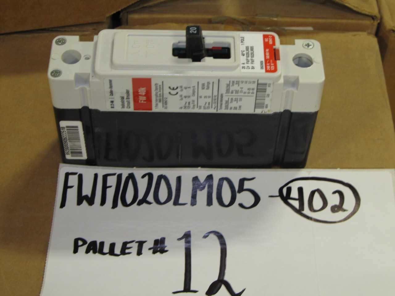 Lot of Cutler Hammer FWF1020LM05 Circuit Breakers - CIRCUIT BREAKERS