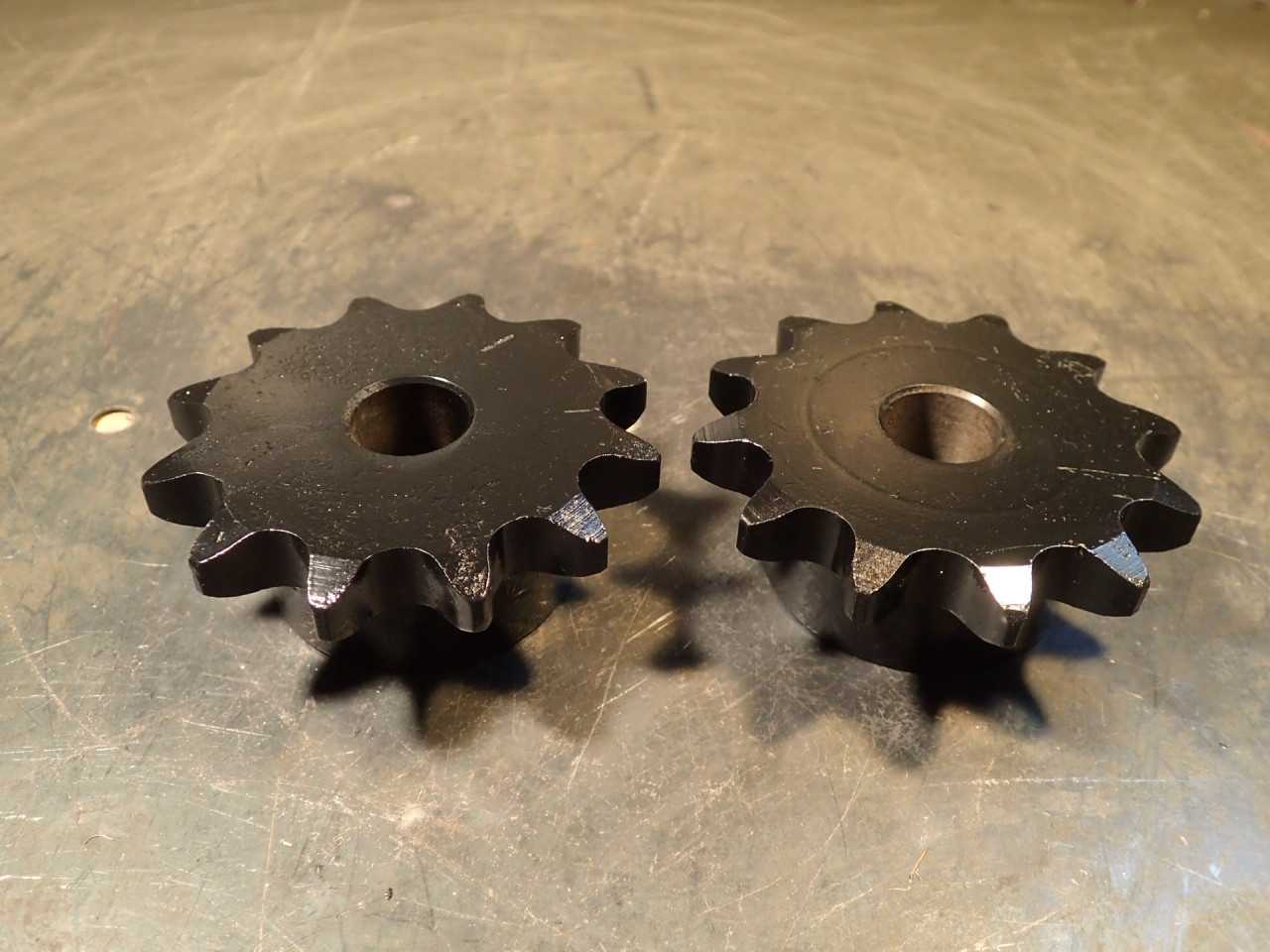 2 Piece Lot of Browning 60B12 #60 Steel Chain Sprocket 12-Tooth 3/4" Smooth Bore - ROLLER CHAIN