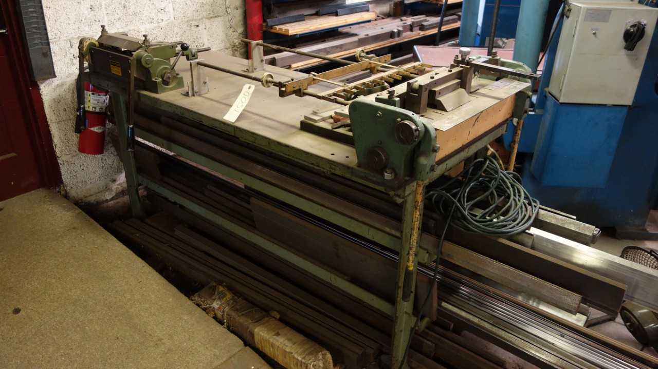 PECK STOW & WILCOX PX34-A 16 GAUGE SOFT STEEL HAND BRAKE BENDER TABLE - PIPE & TUBE BENDERS