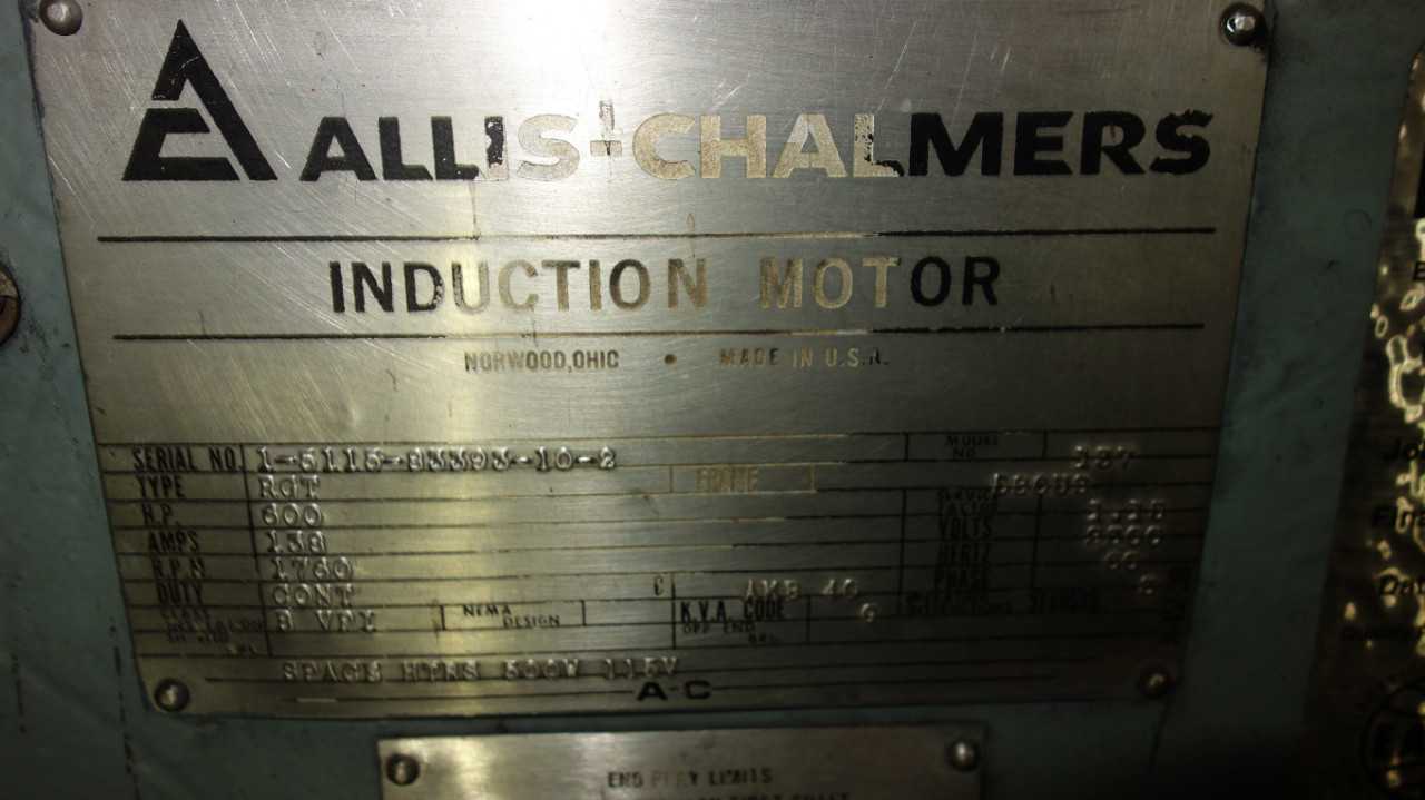ALLIS CHALMERS 136 RGT 600HP AC MOTOR 2300V 586US - MISCELLANEOUS