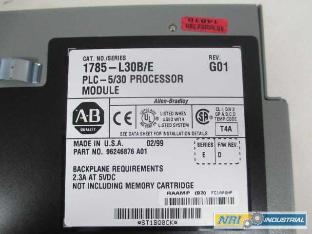 ALLEN BRADLEY 1785-L30B/E PLC-5/30 CPU PROCESSOR MODULE - AUTOMATION & CONTROLS