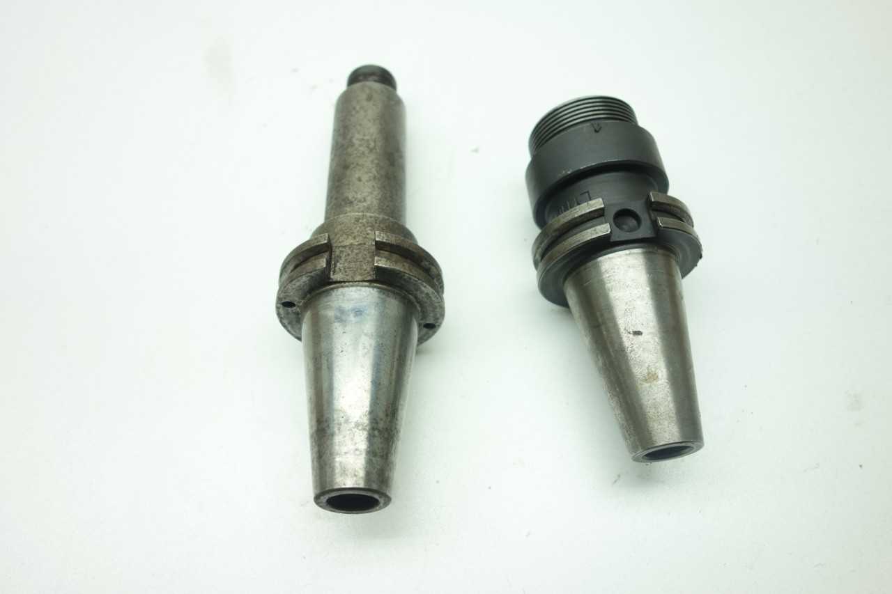 LOT OF ASSORTED CAT40 TOOL HOLDERS - PARLEC, LYNDEX - ELECTRIC POWER TOOLS